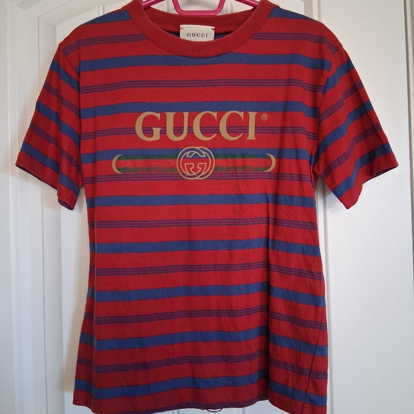 Gucci Other - Gucci Kids Striped Red Blue Green Tee
